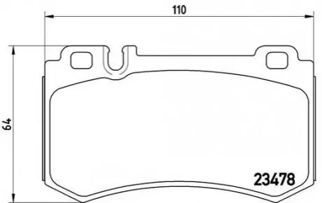 Комплект гальмівних колодок задн, MERCEDES CLS (C219), E T-MODEL (S211), E (W211), GL (X164), M (W164), R (W251, V251), S (C216), S (W220, V220), S (W221, V221), SL (R230) 3.0-6.3 09.01 BREMBO P50061