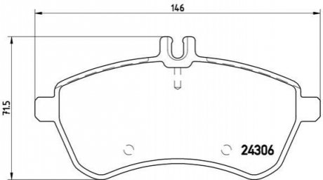 Тормозные колодки дисковые BREMBO P50070