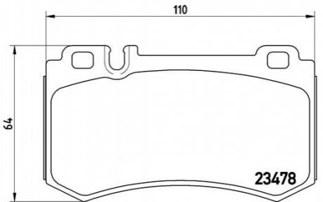 Тормозные колодки, дисковый тормоз.) BREMBO P50077