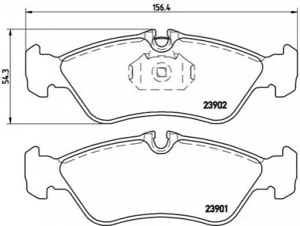 Комплект гальмівних колодок задн, MERCEDES SPRINTER 2-T (B901, B902), SPRINTER 3,5-T (B909), SPRINTER 3-T (B903), SPRINTER 4,6-T (B909), SPRINTER 4-T (B904) VW LT 28-35 I 2.0-Electric 04.75 BREMBO P50082