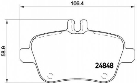 Гальмівні колодки дискові - P50 091 (0064202320, 0064207920, 0064208020) BREMBO P50091 (фото 1)