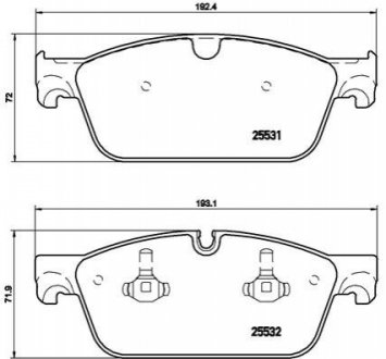 Тормозные колодки дисковые - P50 102 (0064203620, 74207920, A0064203620) BREMBO P50102