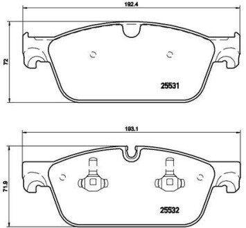 Гальмівні колодки, тюнінг - P50 102X (0064203620, 0074200920, 0074207920) BREMBO P50102X