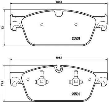 Тормозные колодки, тюнинг BREMBO P50102X