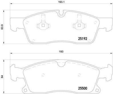 Гальмівні колодки дискові BREMBO P50108 (фото 1)