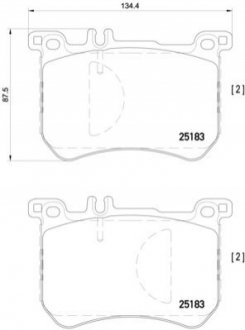 Гальмівні колодки дискові BREMBO P50111 (фото 1)