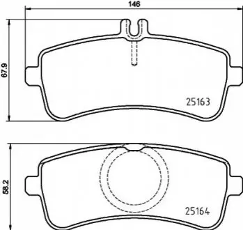 Тормозные колодки.) BREMBO P50132