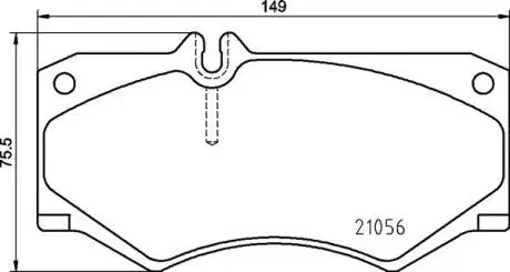 Комплект гальмівних колодок передн, MERCEDES G (W460), G (W461), G (W463), T1 (601), T1 (601, 611), T1 (602), T1 (B601), T1 (B602), T1/TN, T2/L, T2/LN1, O 408 VW LT 28-35 I 12.0D-6.0 01.68 BREMBO P50134