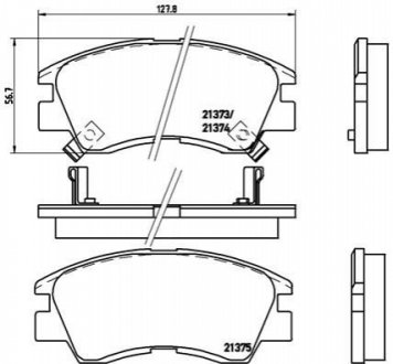 Тормозные колодки, дисковый тормоз.) BREMBO P54008 (фото 1)