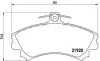 Комплект гальмівних колодок передн, VOLVO S40 I, V40 MITSUBISHI CARISMA, COLT VI, SPACE STAR 1.1-2.0 05.95-06.12 BREMBO (P54022) зображення 1