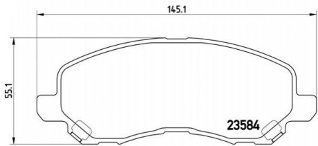 Тормозные колодки - (1607690380, 1607690480, 00K68020494AC) BREMBO P54030X (фото 1)