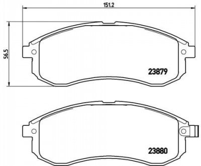 Тормозные колодки дисковые BREMBO P54 033