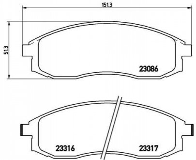 Тормозные колодки, дисковый тормоз.) BREMBO P54037 (фото 1)