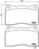 Комплект гальмівних колодок передн (без комплектуючих), DODGE VIPER HONDA CIVIC IX MITSUBISHI LANCER VI, LANCER VII, LANCER VIII RENAULT MEGANE III SUBARU BRZ, FORESTER 2.0-Electric 01.98 BREMBO (P54039X) зображення 1