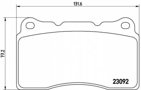 Комплект гальмівних колодок передн, VOLVO S60 I, V70 II RENAULT CLIO III, MEGANE II, MEGANE III, MEGANE IV TESLA MODEL S, MODEL X, ROADSTER 1.8-Electric 01.03 BREMBO P54040