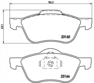 Тормозные колодки, дисковый тормоз.) BREMBO P56037