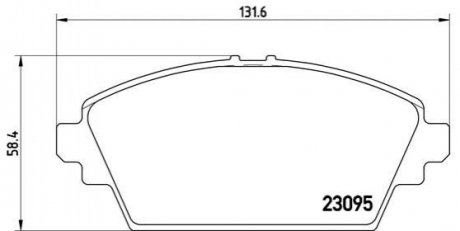 Тормозные колодки, дисковый тормоз.) BREMBO P56044