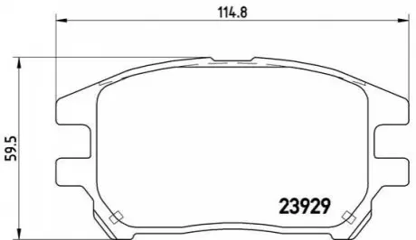 Комплект гальмівних колодок передн, LEXUS RX 3.0 01.98-05.03 BREMBO P56050 Купити в Україні