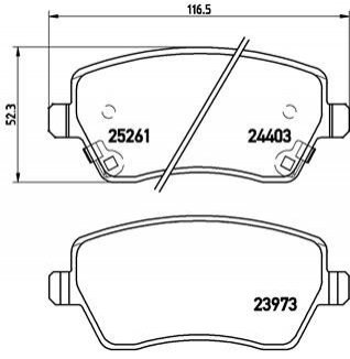 Тормозные колодки дисковые - P56 086 (D10601HA0A, D10601HA0B, D1M601HA0B) BREMBO P56086