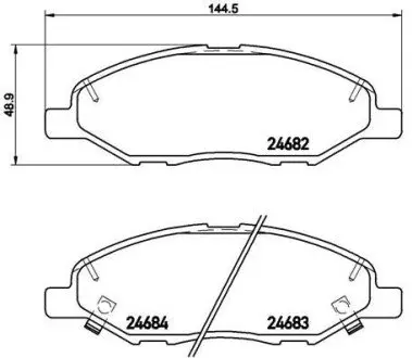 Тормозные колодки MICRA 03-10 NOTE TIIDA BREMBO P56088 Купить в Украине