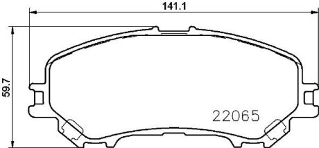 Тормозные колодки перед BREMBO P56100