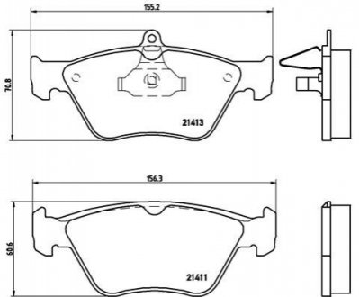 Тормозные колодки, дисковый тормоз.) BREMBO P59019