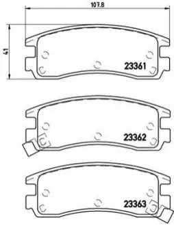 Тормозные колодки, дисковый тормоз.) BREMBO P59027