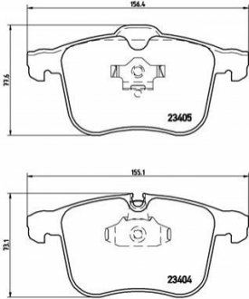 Гальмівні колодки, дискове гальмо (набір) BREMBO P59049 (фото 1)