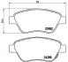 Комплект гальмівних колодок передн, FIAT DOBLO, PANDA OPEL ADAM, CORSA D 1.0-1.9D 07.03 BREMBO (P59051) зображення 1