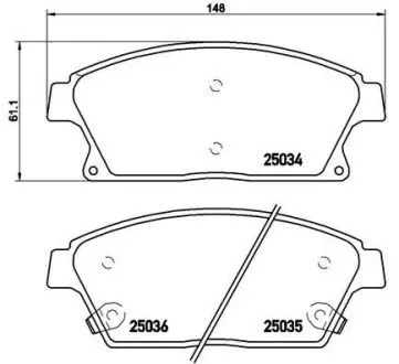 Гальмівні колодки - тюнінг, передн, дозвіл: Так, BUICK ENCORE CADILLAC ATS CHEVROLET CRUZE, ORLANDO, TRAX, VOLT OPEL AMPERA, ASTRA H CLASSIC, ASTRA J, ASTRA J GTC, MOKKA / MOKKA X 1.3D-3.6 01.09 BREMBO P59077X