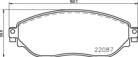 Комплект гальмівних колодок передн, FIAT TALENTO NISSAN NV300, PRIMASTAR OPEL VIVARO B RENAULT TRAFIC III 1.6D/2.0D/Electric 05.14 BREMBO P59082