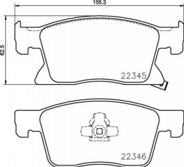 Тормозные колодки ASTRA K 16.. BREMBO P59091 (фото 1)