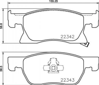 Тормозные колодки ASTRA K 15.. BREMBO P59092 (фото 1)