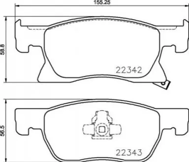 Тормозные колодки ASTRA K 15.. BREMBO P59092