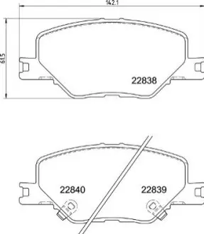 Комплект гальмівних колодок передн, OPEL INSIGNIA B, INSIGNIA B COUNTRY, INSIGNIA B GRAND SPORT 1.5-2.0D 03.17 BREMBO P59096 Купити в Україні