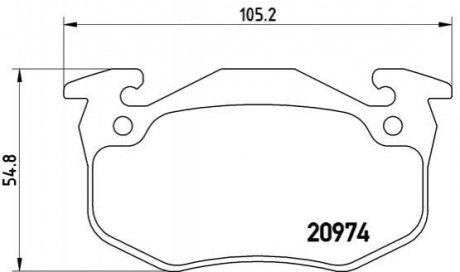 Тормозные колодки, дисковый тормоз.) - P61 032 (425071, 425104, 425146) BREMBO P61032