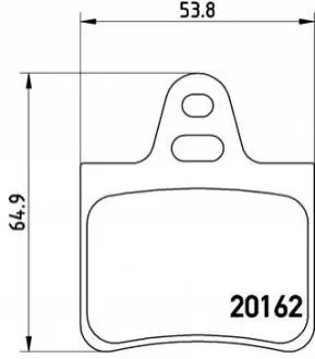 Тормозные колодки, дисковый тормоз.) BREMBO P61037