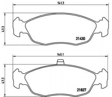 Гальмівні колодки, дискове гальмо (набір) BREMBO P61051