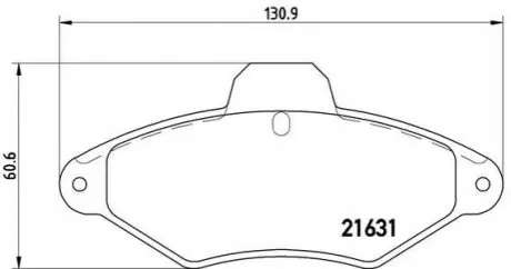 Тормозные колодки, дисковый тормоз.) BREMBO P61052