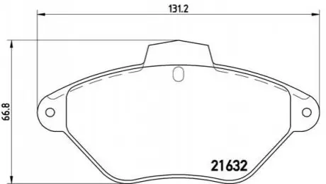 Тормозные колодки, дисковый тормоз.) BREMBO P61053