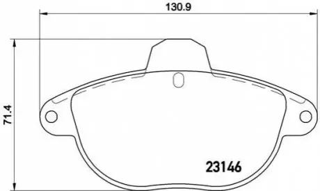 Комплект гальмівних колодок передн, CITROEN XANTIA 2.0/2.1D 06.95-04.03 BREMBO P61055