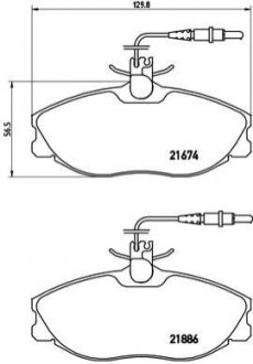 Тормозные колодки, дисковый тормоз.) BREMBO P61057