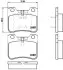 Комплект гальмівних колодок передн, CITROEN AX, SAXO PEUGEOT 106 I, 106 II 1.0-Electric 08.91-07.04 BREMBO (P61059) зображення 1