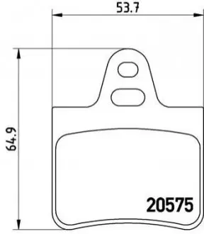 Комплект гальмівних колодок задн, CITROEN BX, CX I, CX II, XM 1.1-2.5D 09.74-07.99 BREMBO P61062