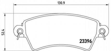 Тормозные колодки, дисковый тормоз.) BREMBO P61065 (фото 1)