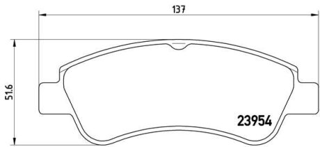 Гальмівні колодки, дискове гальмо (набір) BREMBO P61066