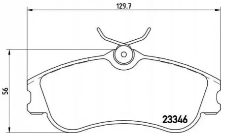 Комплект гальмівних колодок передн, CITROEN BERLINGO, XSARA PICASSO PEUGEOT 206, 607, PARTNER, PARTNER ORIGIN 1.1-Electric 06.96 BREMBO P61069