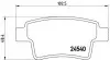 Комплект гальмівних колодок задн, CITROEN C4 GRAND PICASSO I, C4 I, C4 PICASSO I PEUGEOT 408 1.6-2.0D 07.06 BREMBO (P61085) зображення 1