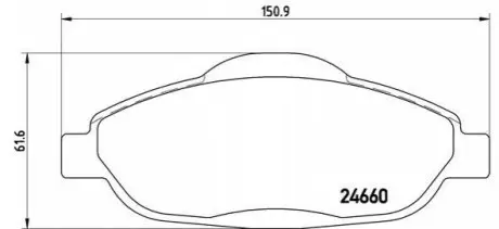 Автозапчасть BREMBO P61101X