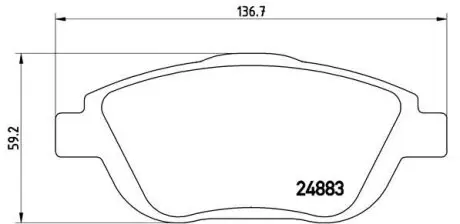 Тормозные колодки, тюнинг BREMBO P61103X
